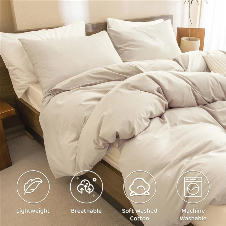Cotton Comforter King Size, Linen Feel factory